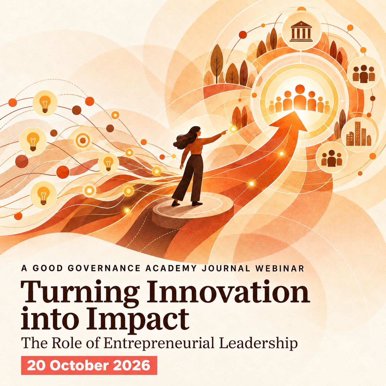 Turning Innovation into Impact webinar on entrepreneurial leadership, taking place on 20 October 2026.